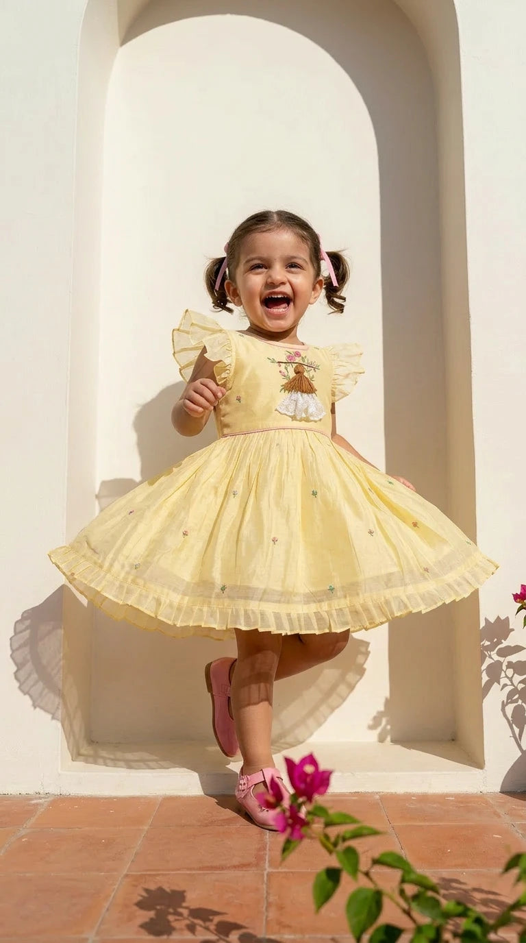 Sunshine Doll Embroidered Party Dress