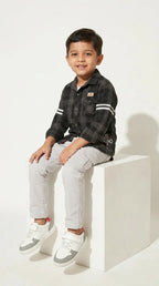 Urban Check Layered Shirt & Cargo Set