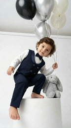 Royal Navy Double-Breasted Party Suit Set