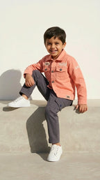 Trendsetter Denim Jacket & Cargo Pants Set