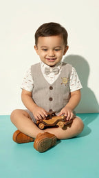 Classic Gentleman Waistcoat Set – Beige 🤎
