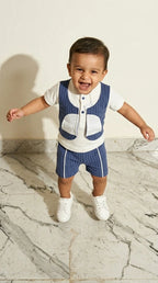 Royal Blue Vest Co-ord Set