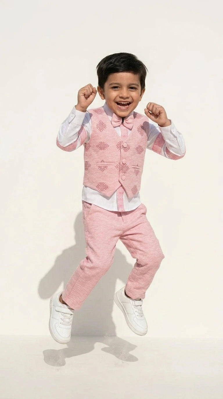 Pink Waistcoat Formal Set