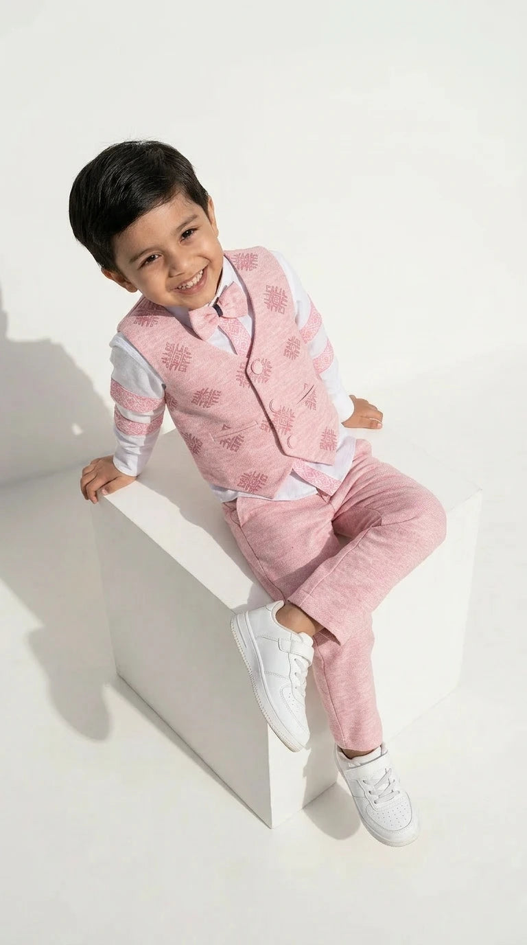 Pink Waistcoat Formal Set