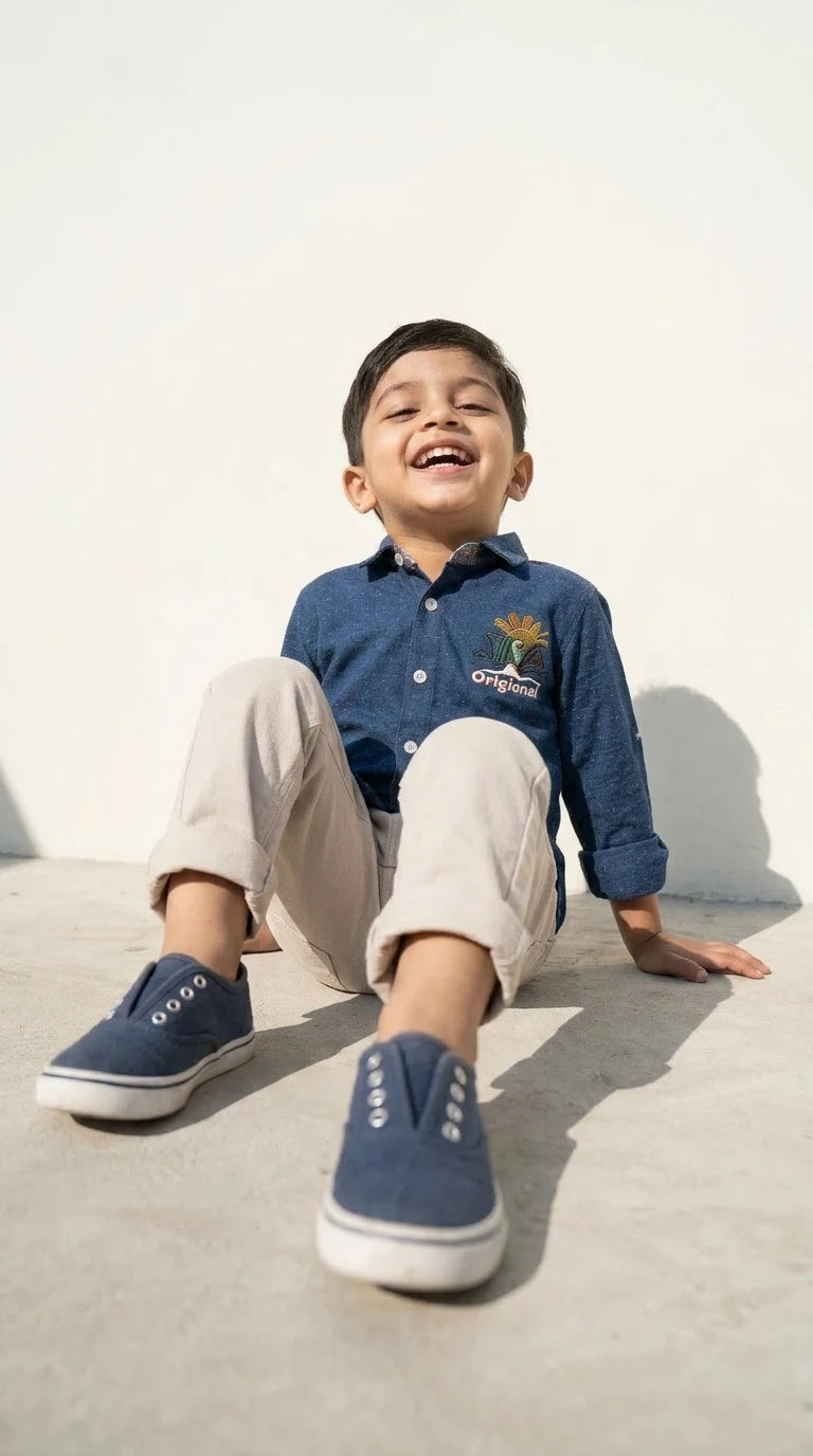 Classic Blue Casual Set