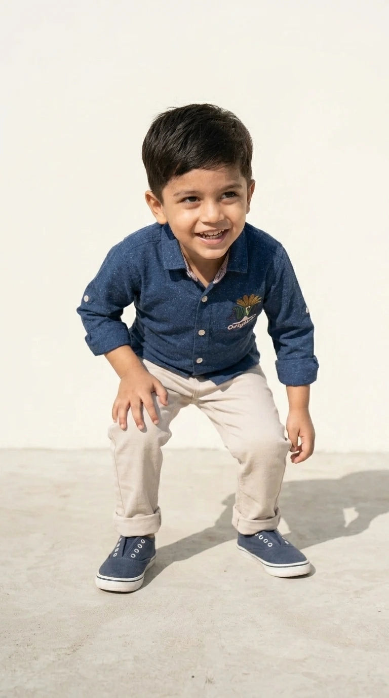Classic Blue Casual Set
