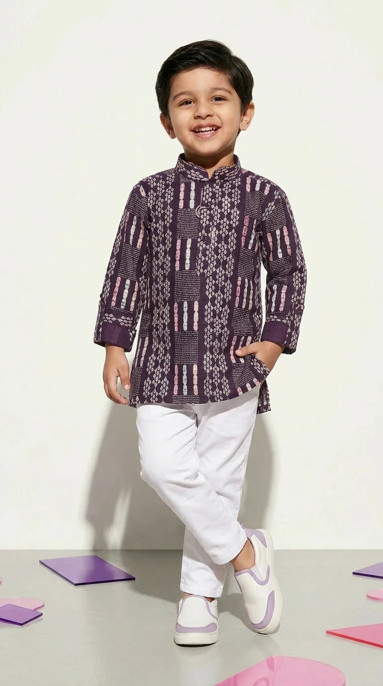 Royal Indigo Ethnic Kurta Set
