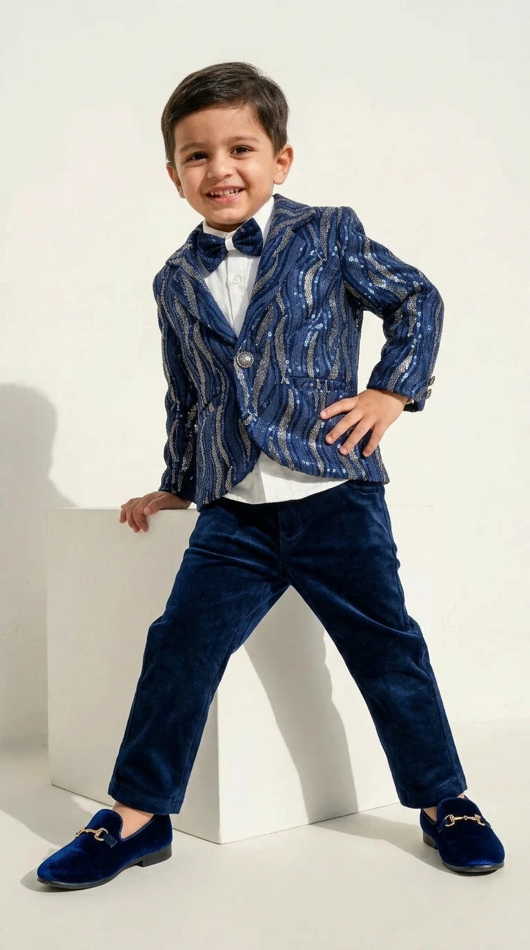 Royal Blue Statement Blazer Set