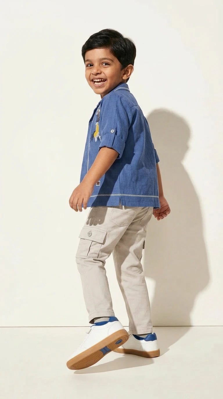 Coastal Blue Embroidered Set