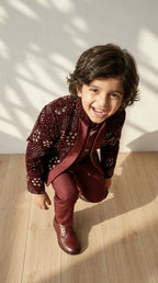Burgundy Royal Embroidered Set