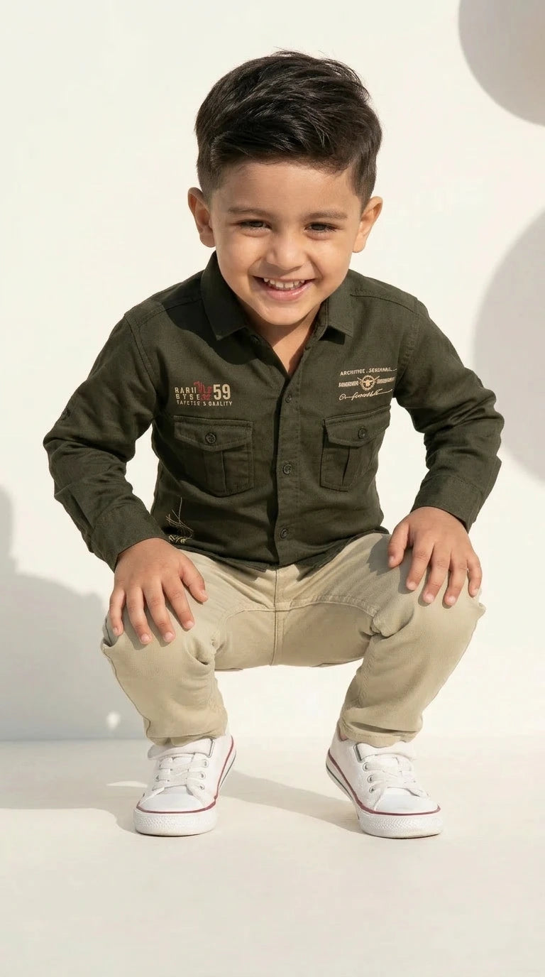 Olive Explorer Shirt Set
