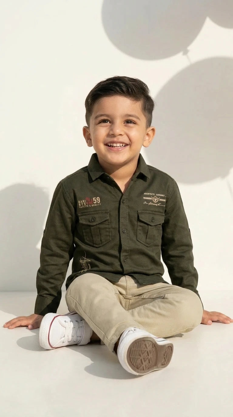 Olive Explorer Shirt Set