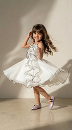 Ivory Swirl Princess Dress