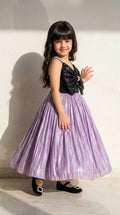 Lavender Bow Sparkle Party Dress