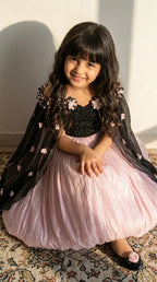 Blush Princess Cape Gown