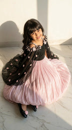 Blush Princess Cape Gown