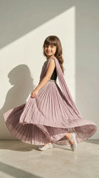 Mauve Asymmetrical Party Gown