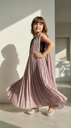Mauve Asymmetrical Party Gown