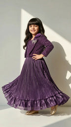 Royal Purple Layered Party Dress