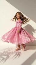 Blush Floral Princess Party Dress
