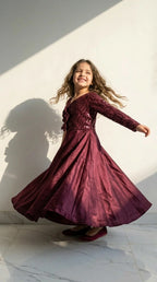 Burgundy Elegance Party Gown