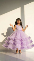 Lilac Fairy Ruffle Gown