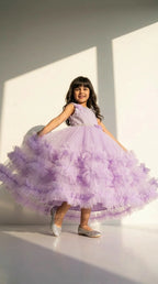 Lilac Fairy Ruffle Gown