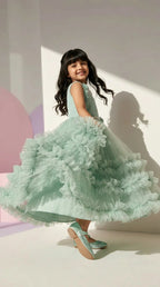 Mint Dream Ruffle Gown
