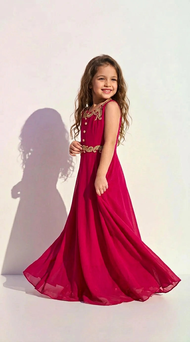 Ruby Elegance Party Gown