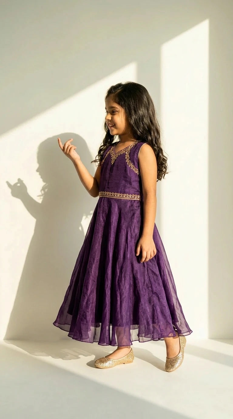 Royal Plum Twirl Gown
