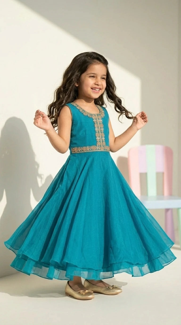 Teal Grace Party Gown