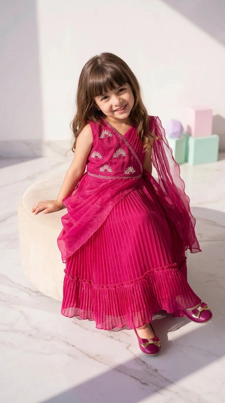 Ruby Pleated Drape Dress
