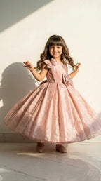 Rose Gold Bow Party Dress