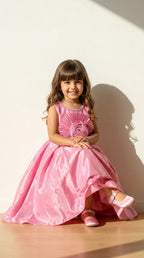 Rosette Pink Princess Gown