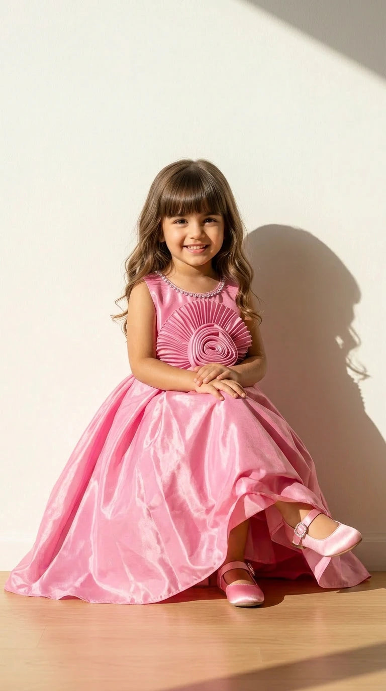 Rosette Pink Princess Gown