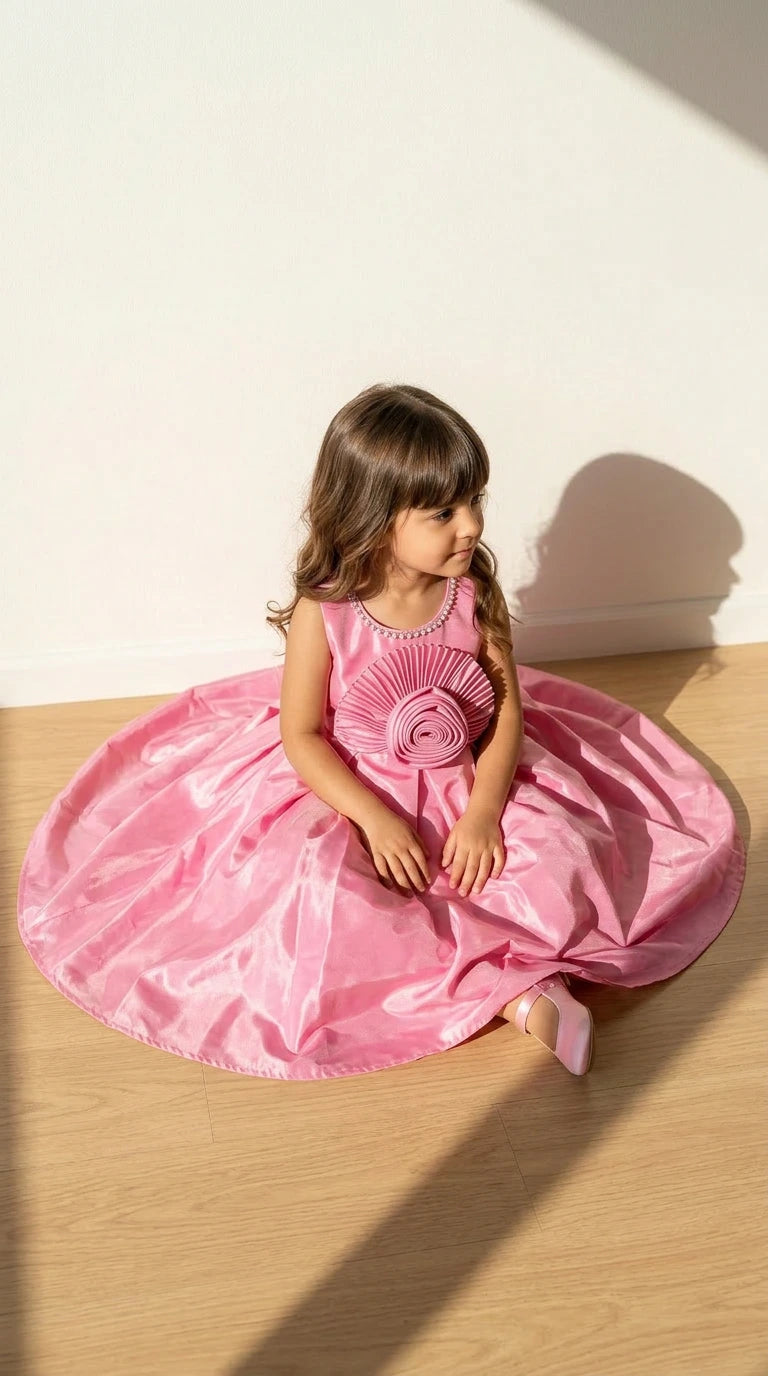 Rosette Pink Princess Gown