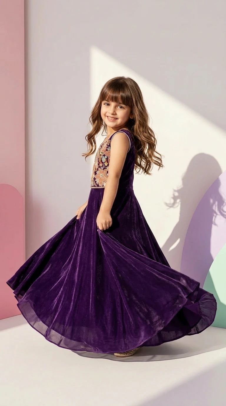 Royal Plum Princess Gown