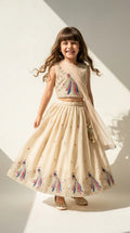 Ivory Peacock Designer Lehenga Set