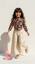 Black Floral Indo-Western Set