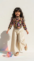 Black Floral Indo-Western Set
