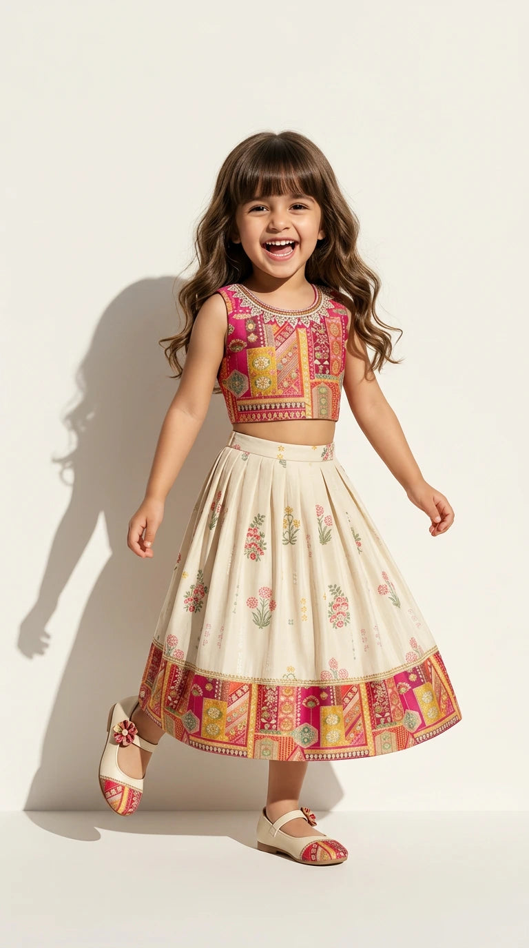 Multicolor Patchwork Lehenga Set