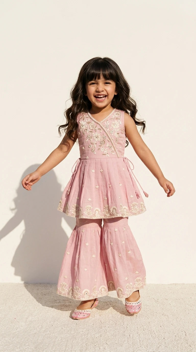 Blush Pink Sharara Set
