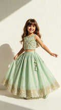 Mint Green Princess Lehenga Set