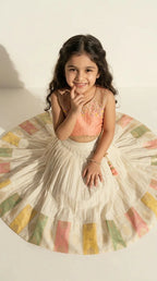 Peach & Ivory Pastel Lehenga Set