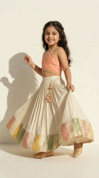 Peach & Ivory Pastel Lehenga Set