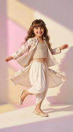 Floral Jacket Dhoti Set