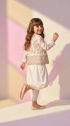 Floral Jacket Dhoti Set