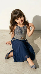 Midnight Blue Ethnic Co-ord Set