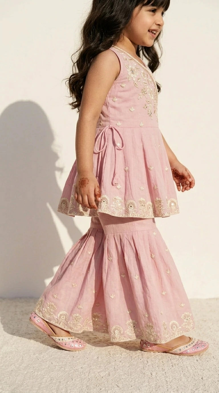 Blush Pink Sharara Set