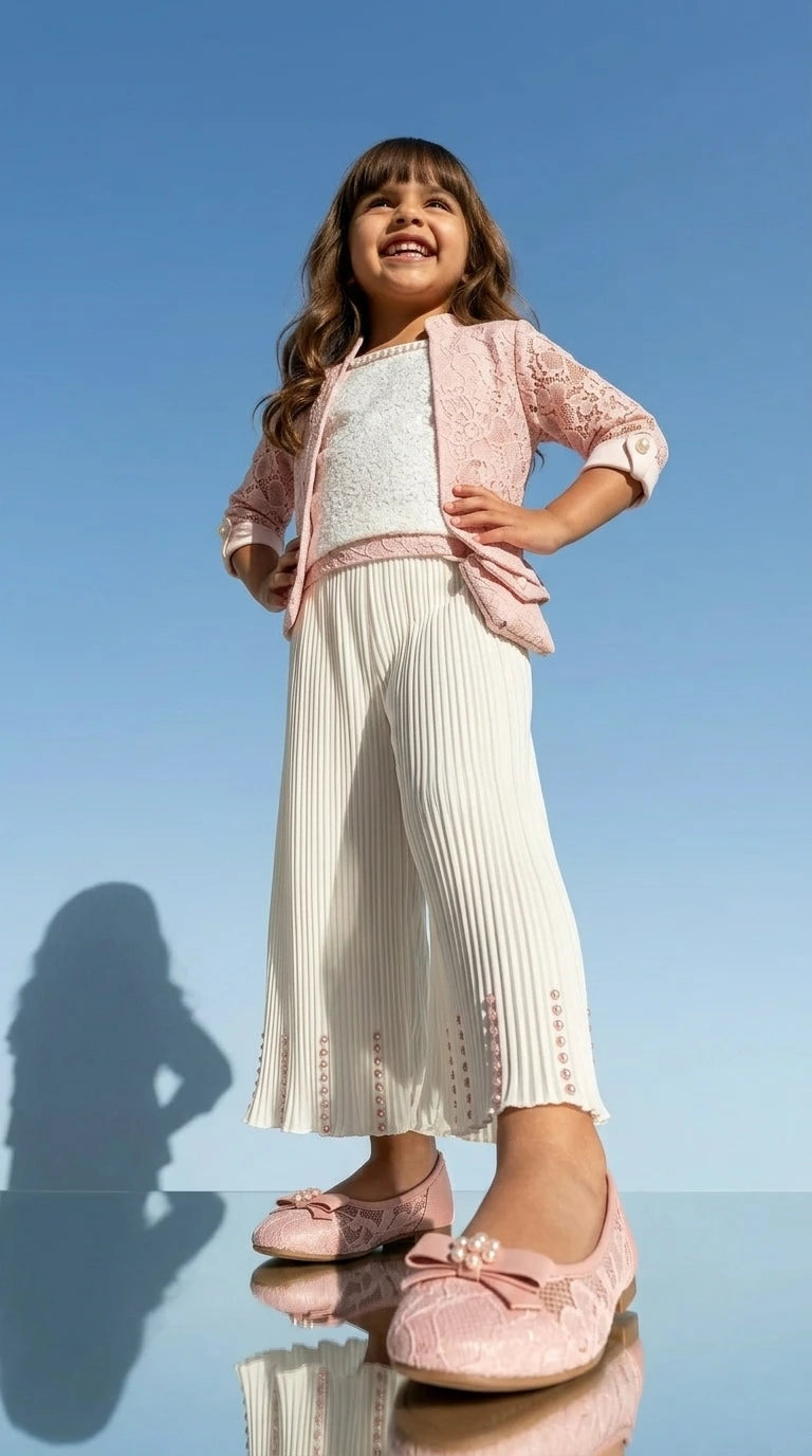 Pastel Jacket Palazzo Set